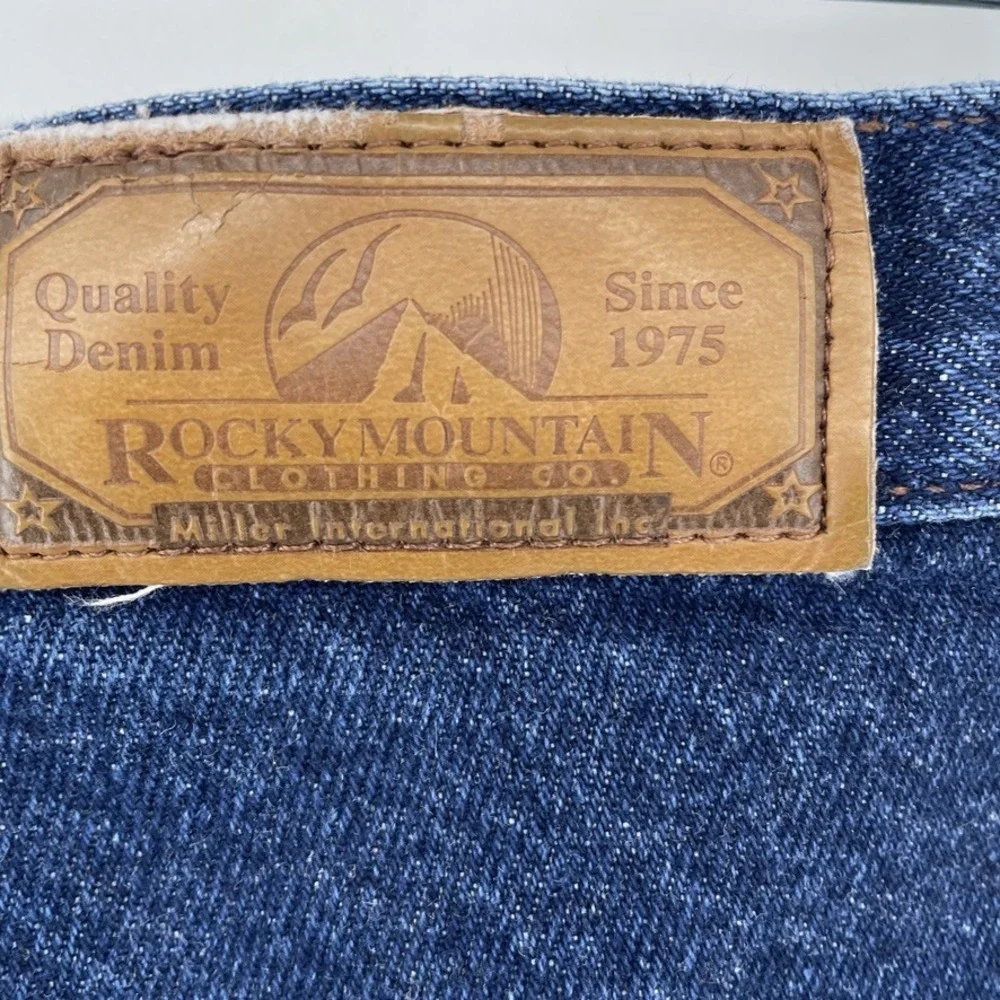 VTG Rockies Bareback Jeans Womens Sz 29/9 Dark Blue High Waist High Rise Solid